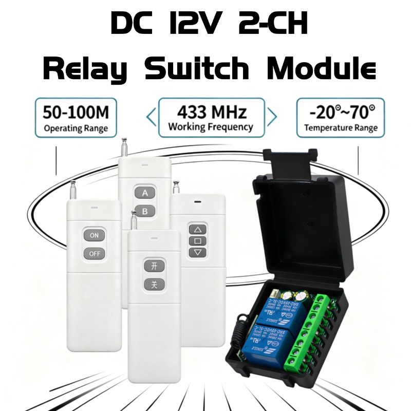 2-kanałowy bezprzewodowy przeł – 433Mhz Receiver Module recenzja i cena